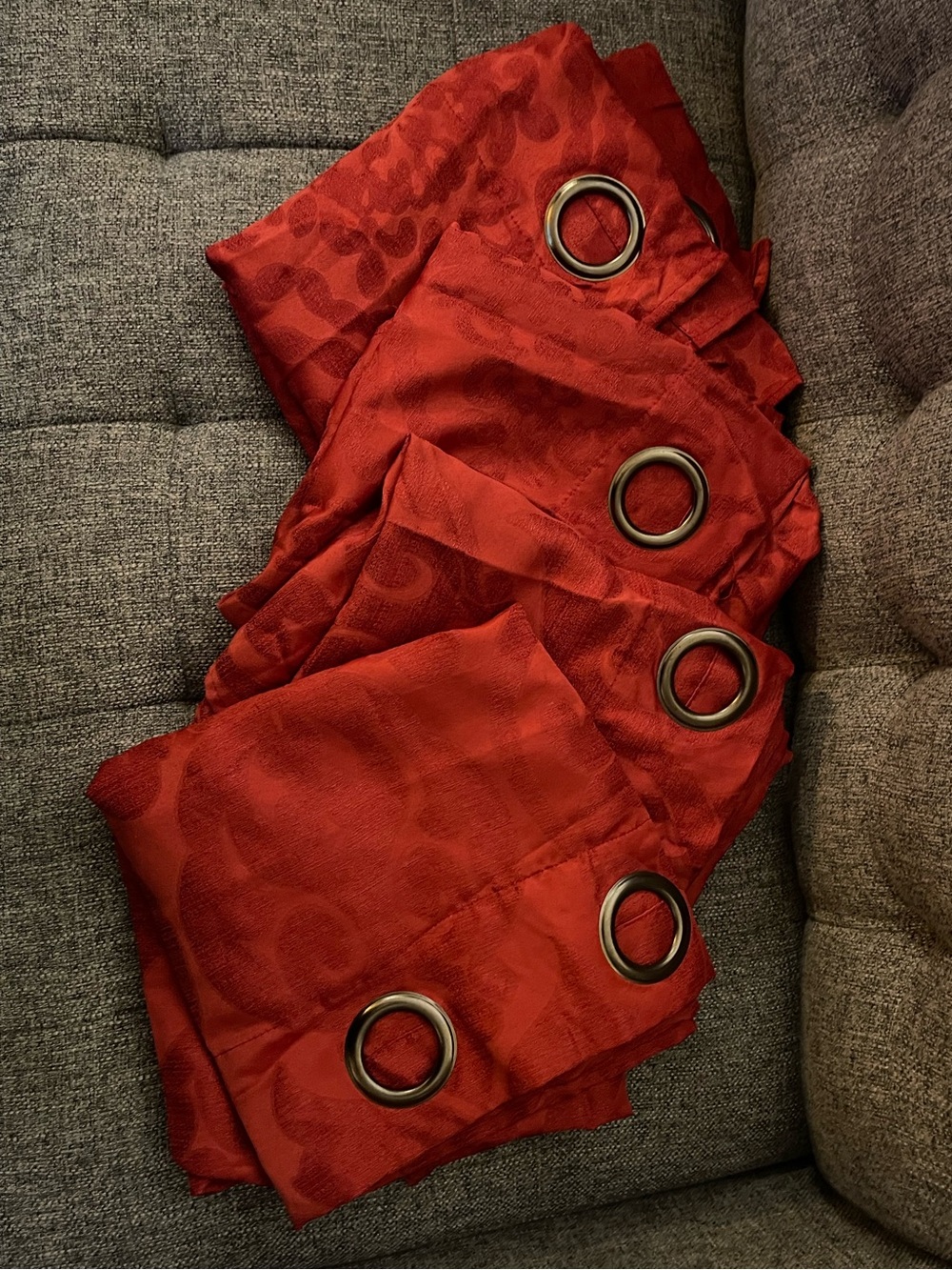 Red Grommet Curtain 4 Panel